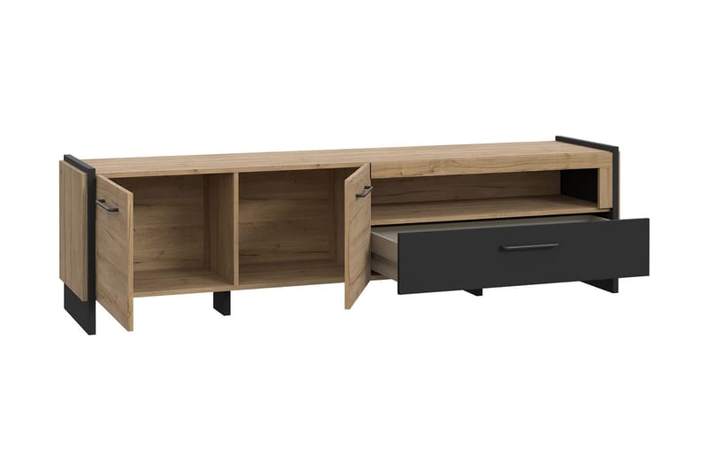 Kirjahylly Chepelare 41x187 cm - Ruskea/Musta - Säilytys - Hylly - Kirjahylly