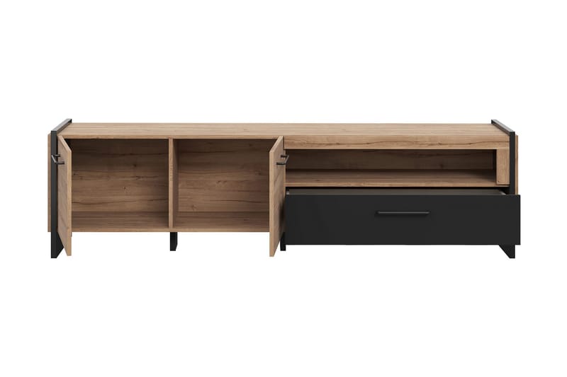 Kirjahylly Chepelare 41x187 cm - Ruskea/Musta - Säilytys - Hylly - Kirjahylly