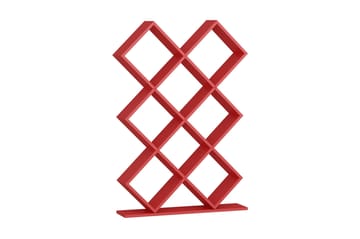 Decorotika kirjahylly 90 cm maalattua puuta - Punainen - Säilytys - Hylly - Kirjahylly