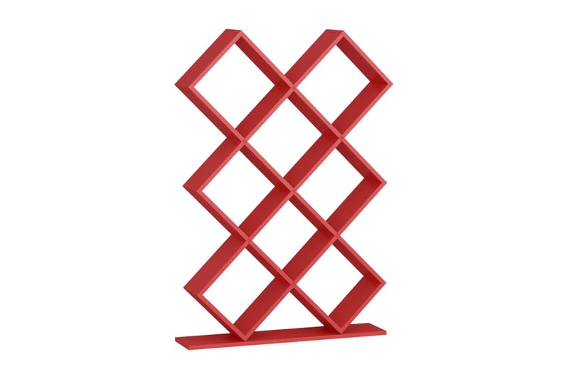 Decorotika kirjahylly 90 cm maalattua puuta, Punainen