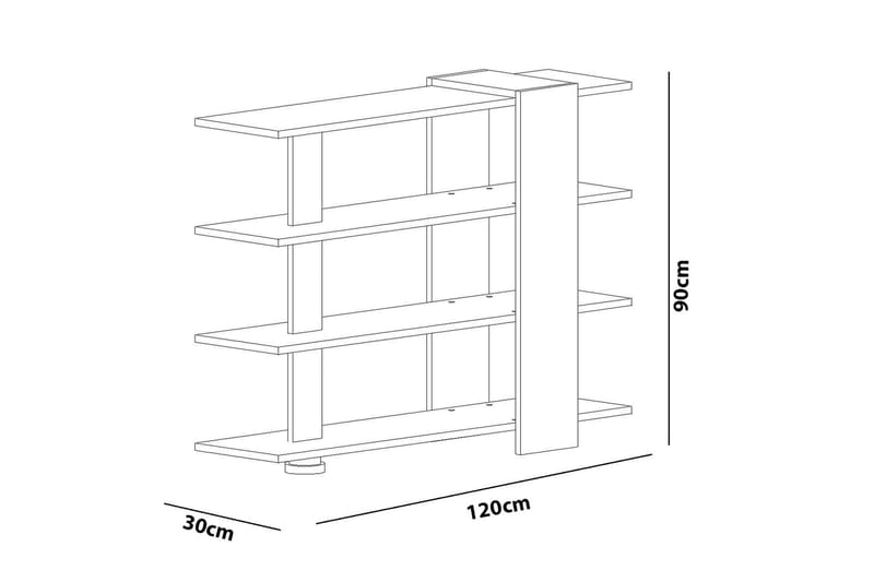 Kirjahylly Deltie - Säilytys - Hylly - Kirjahylly
