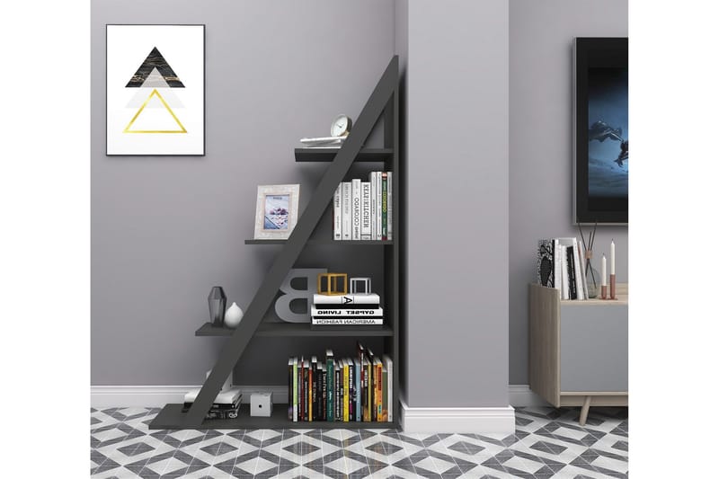 Kirjahylly Domblia 30x100 cm - Antrasiitti - Säilytys - Hylly - Kirjahylly