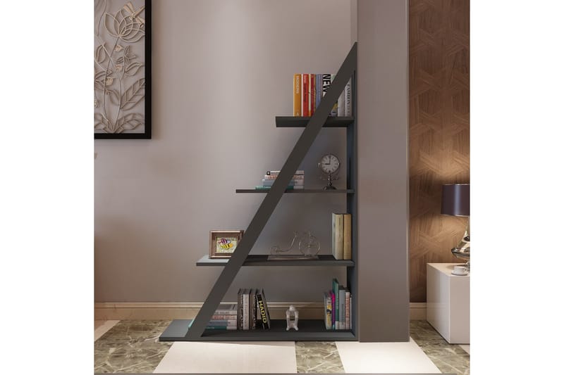 Kirjahylly Domblia 30x100 cm - Antrasiitti - Säilytys - Hylly - Kirjahylly