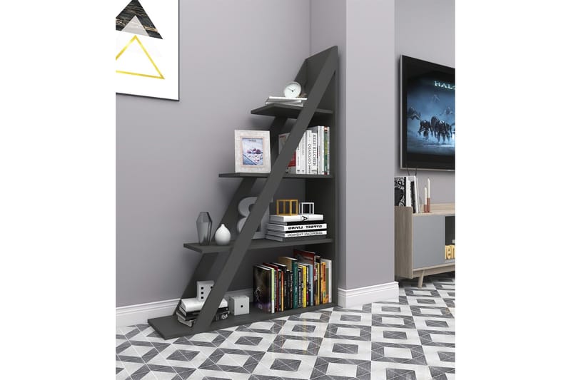 Kirjahylly Domblia 30x100 cm - Antrasiitti - Säilytys - Hylly - Kirjahylly