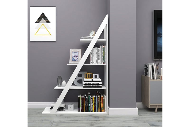 Kirjahylly Domblia 30x100 cm - Valkoinen - Säilytys - Hylly - Kirjahylly