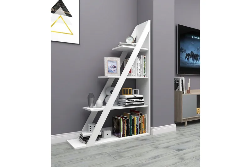 Kirjahylly Domblia 30x100 cm - Valkoinen - Säilytys - Hylly - Kirjahylly