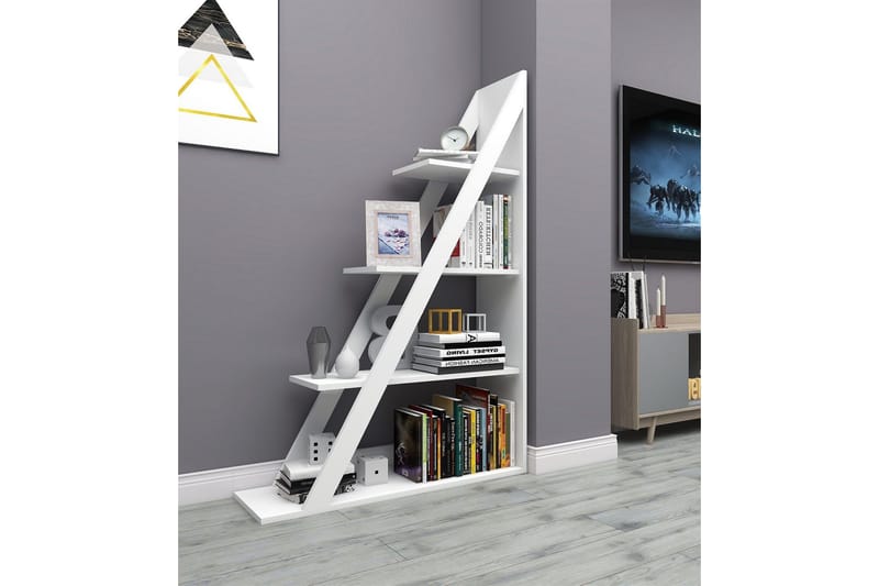 Kirjahylly Domblia 30x100 cm - Valkoinen - Säilytys - Hylly - Kirjahylly