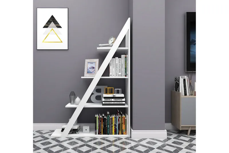 Kirjahylly Domblia 30x100 cm - Valkoinen - Säilytys - Hylly - Kirjahylly