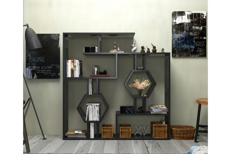 Kirjahylly Dumö 134 cm - Musta - Säilytys - Hylly - Kirjahylly