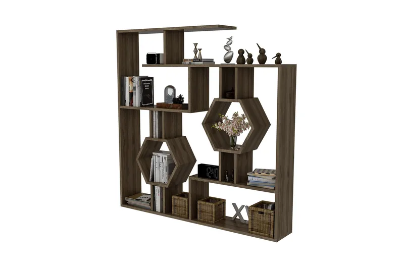 Kirjahylly Dumö 134 cm - Ruskea - Säilytys - Hylly - Kirjahylly