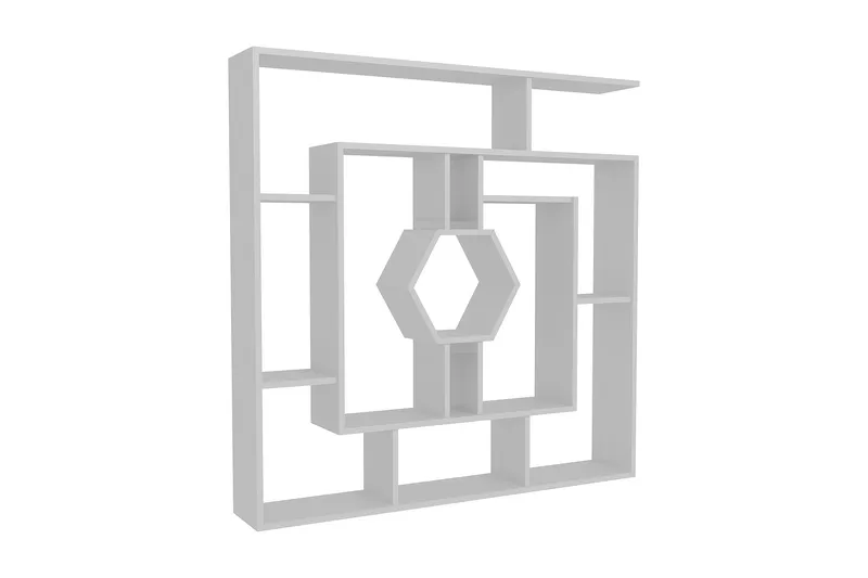 Kirjahylly Dumö 134 cm, Valkoinen