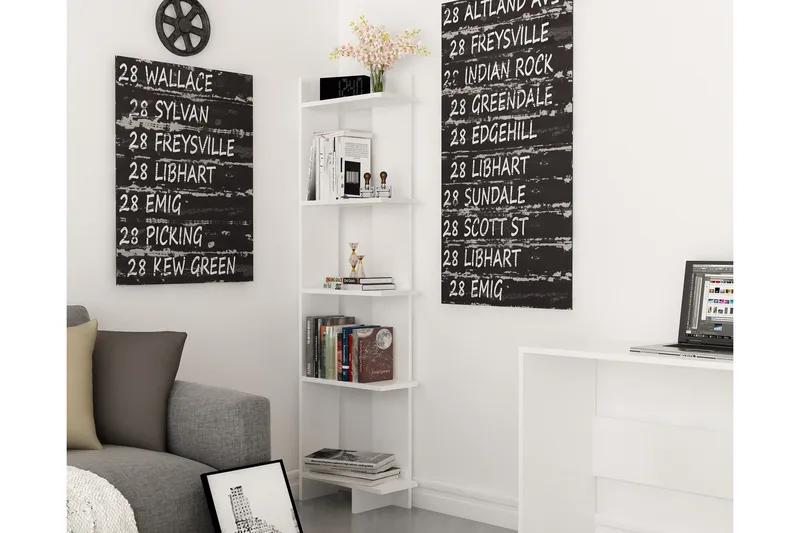 Kirjahylly Dumö 45 cm - Extra Valkoinen - Säilytys - Hylly - Kirjahylly