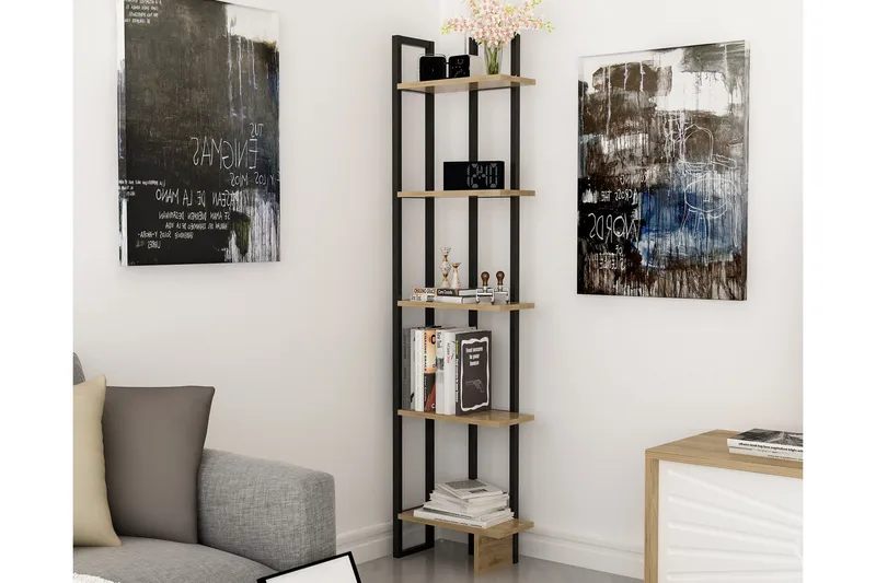 Kirjahylly Dumö 45 cm - Ruskea/Musta - Säilytys - Hylly - Kirjahylly