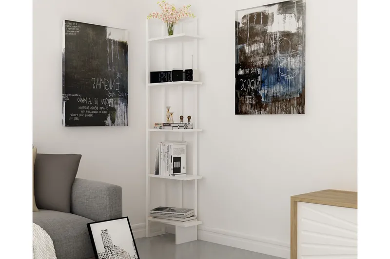 Kirjahylly Dumö 45 cm - Valkoinen - Säilytys - Hylly - Kirjahylly