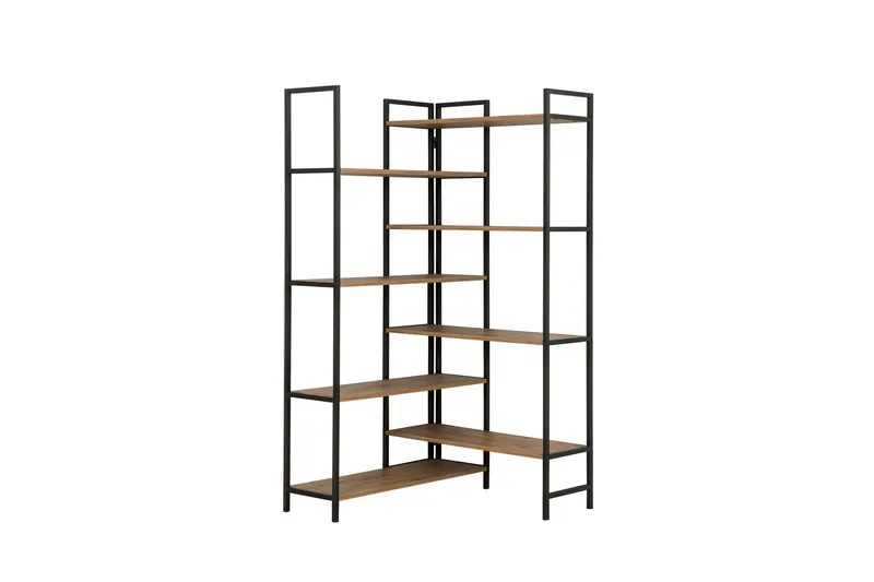 Kirjahylly Edra 94 cm - Ruskea/Musta - Säilytys - Hylly - Kirjahylly