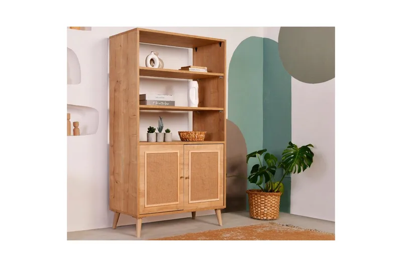 Kirjahylly Elili tammi - Ruskea - Säilytys - Hylly - Kirjahylly