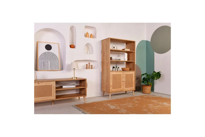 Kirjahylly Elili tammi - Ruskea - Säilytys - Hylly - Kirjahylly