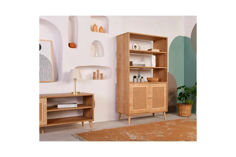 Kirjahylly Elili tammi - Ruskea - Säilytys - Hylly - Kirjahylly