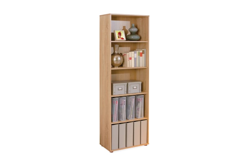 Kirjahylly Fairfax 60x180 cm - Vaalea Tammi - Säilytys - Hylly - Kirjahylly