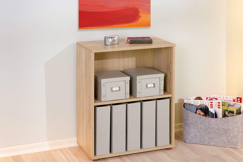 Kirjahylly Fairfax 60x75 cm - Vaalea Tammi - Säilytys - Hylly - Kirjahylly