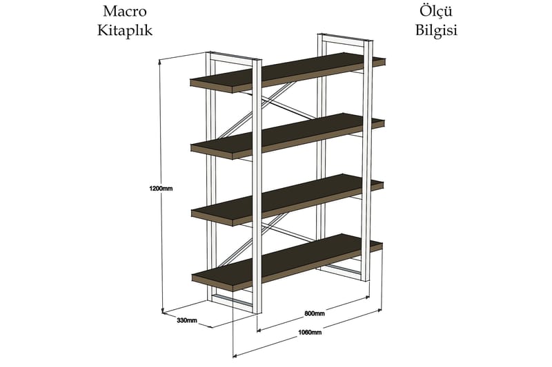 Kirjahylly Fatimah - Säilytys - Hylly - Seinähylly
