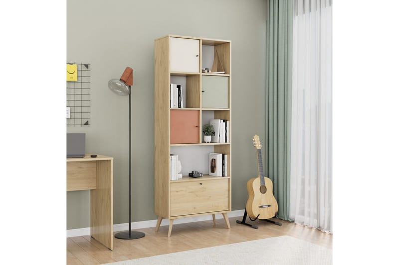 Kirjahylly Felyra Monivärinen - Monivärinen - Säilytys - Hylly - Kirjahylly