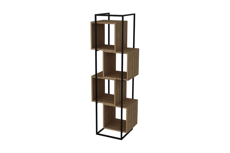 Kirjahylly Flaxholme 52 cm - Pähkinä/Musta - Säilytys - Hylly - Kirjahylly