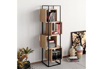 Kirjahylly Flaxholme 52 cm - Pähkinä/Musta - Säilytys - Hylly - Kirjahylly
