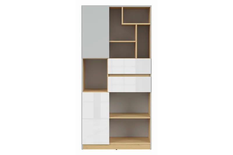 Kirjahylly Hagelsrum 80 cm - Puu/Luonnonväri/Valk/Harmaa - Säilytys - Hylly - Kirjahylly
