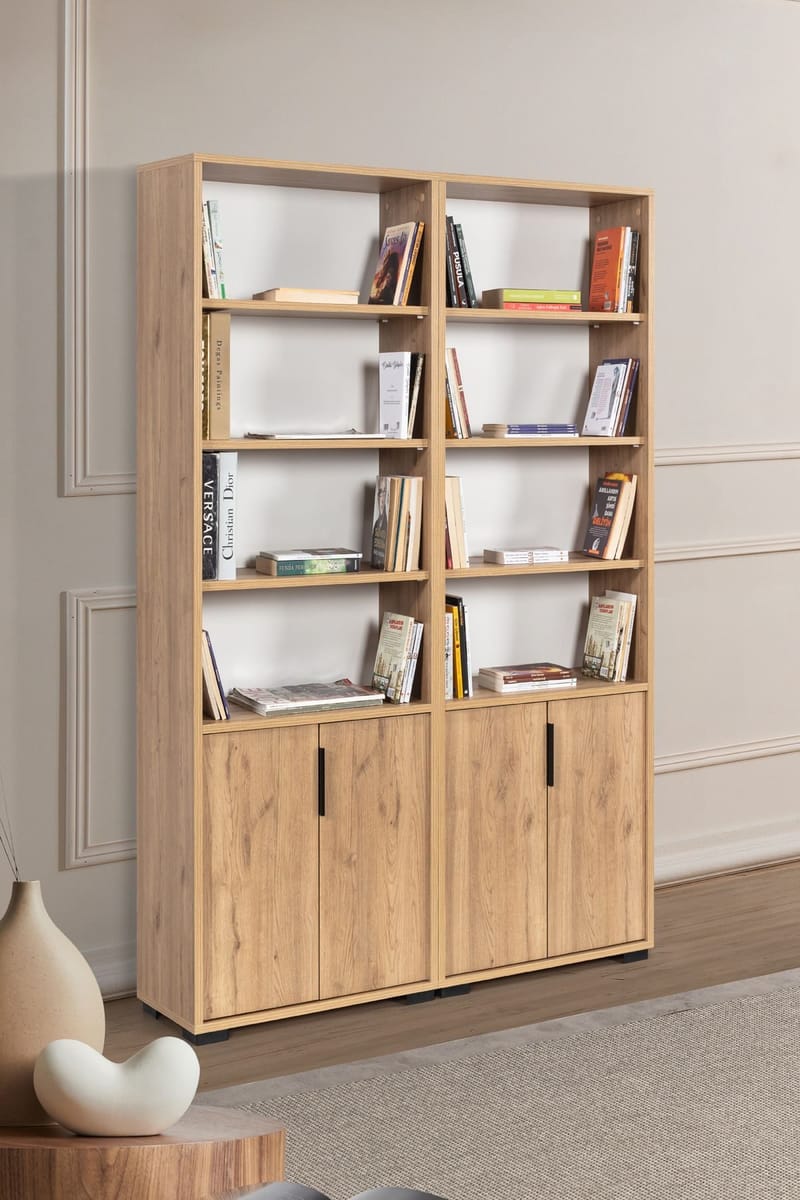 Kirjahylly Hanah Home Evora (120 x 187 x 30 cm) Sapphire Oak - Sapphire Oak - Säilytys - Hylly - Kirjahylly