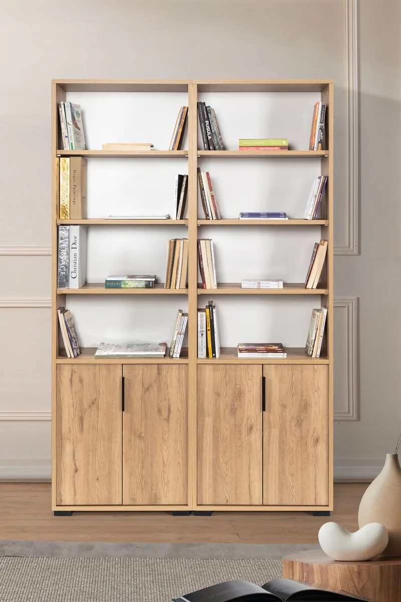 Kirjahylly Hanah Home Evora (120 x 187 x 30 cm) Sapphire Oak, Sapphire Oak