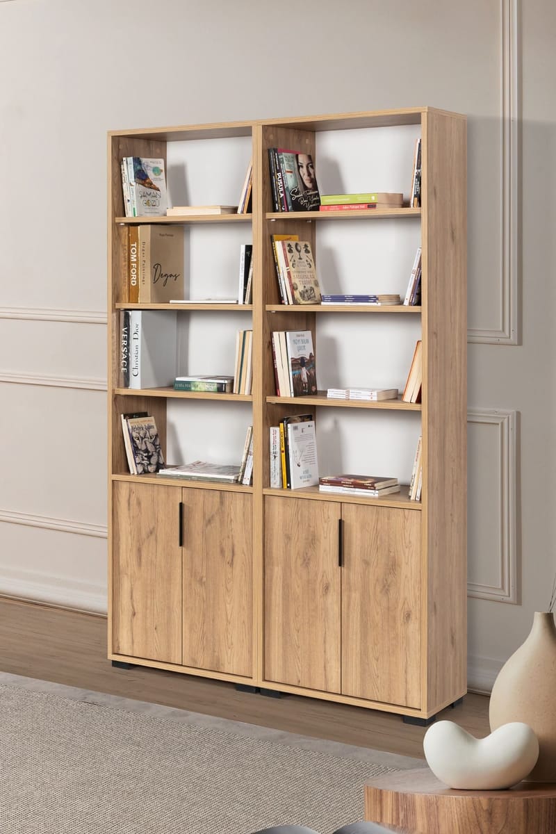 Kirjahylly Hanah Home Evora (120 x 187 x 30 cm) Sapphire Oak - Sapphire Oak - Säilytys - Hylly - Kirjahylly
