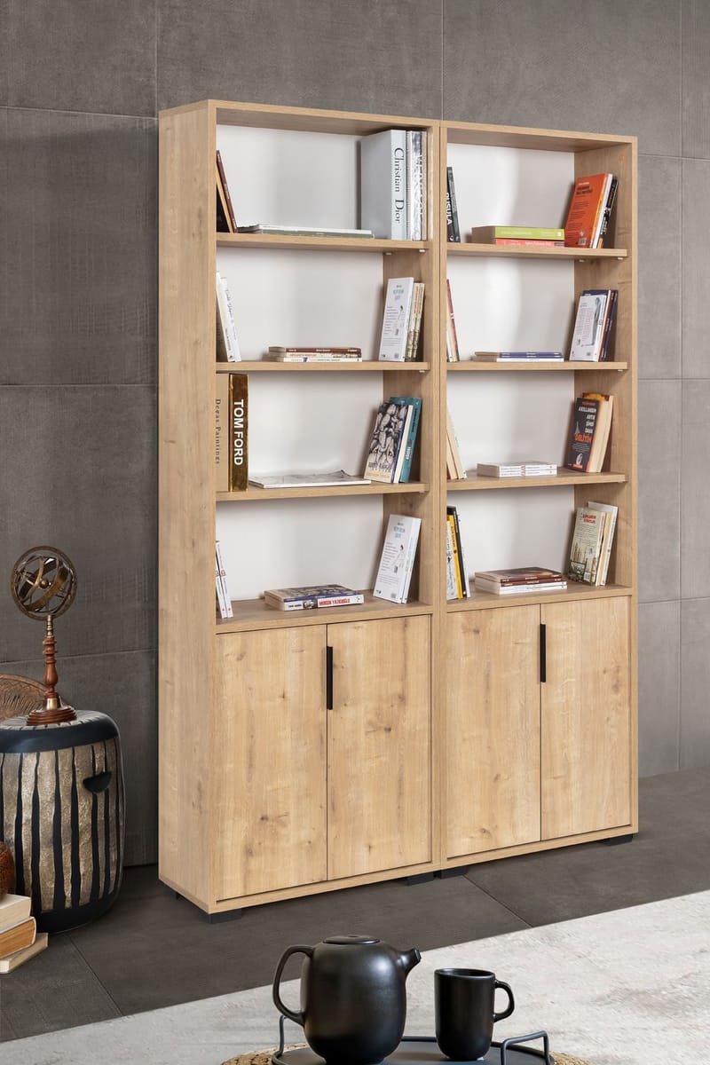 Kirjahylly Hanah Home Evora (120 x 187 x 30 cm) Tammi - Sapphire Oak - Säilytys - Hylly - Kirjahylly
