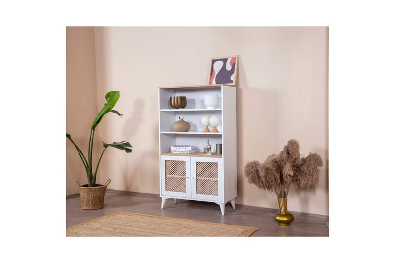 Kirjahylly Hanhi Valkoinen - Valkoinen - Säilytys - Hylly - Kirjahylly