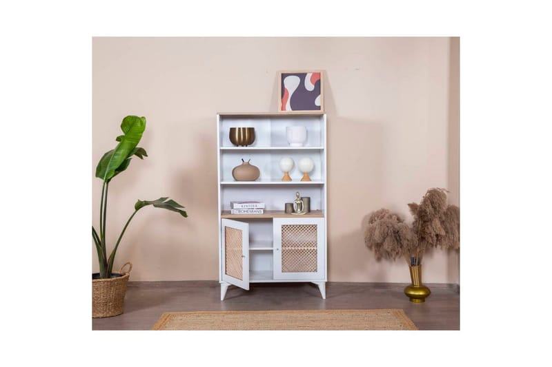 Kirjahylly Hanhi Valkoinen - Valkoinen - Säilytys - Hylly - Kirjahylly