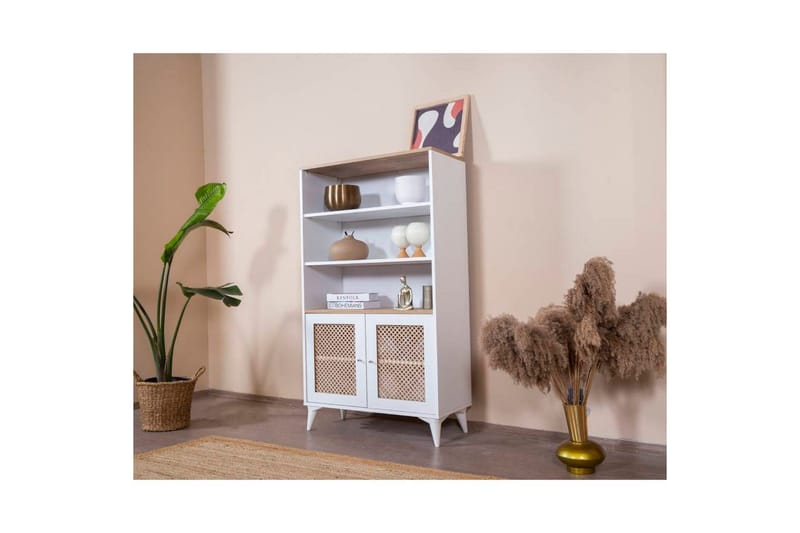 Kirjahylly Hanhi Valkoinen - Valkoinen - Säilytys - Hylly - Kirjahylly