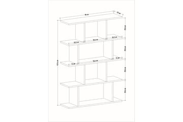 Kirjahylly Harmona 90x25 cm - Antrasiitti - Säilytys - Hylly - Kirjahylly