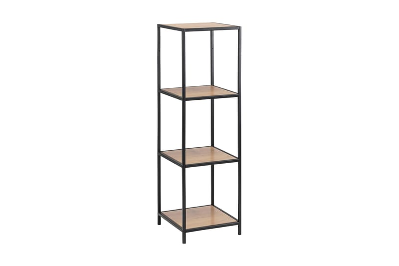 Hasslevik kirjahylly 35 cm tammea, Musta|Beige