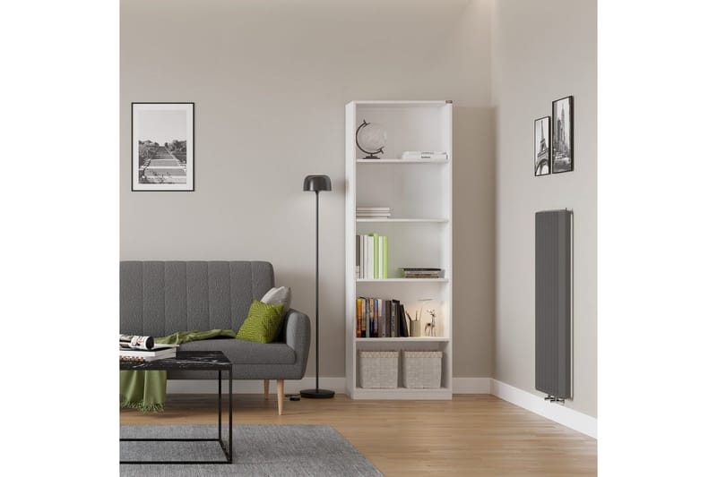 Kirjahylly Hemani Valkoinen - Valkoinen - Säilytys - Hylly - Kirjahylly