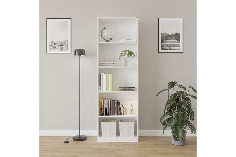 Kirjahylly Hemani Valkoinen - Valkoinen - Säilytys - Hylly - Kirjahylly