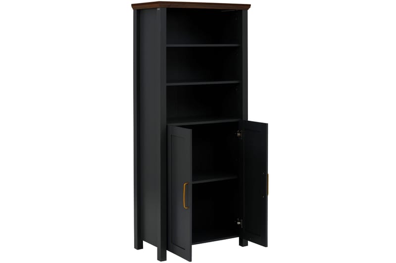 Kirjahylly Kahelie 75x39 cm - Musta - Säilytys - Hylly - Kirjahylly