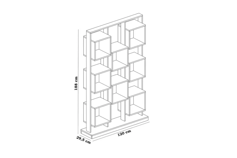 Kirjahylly Kerdown - Säilytys - Hylly - Kirjahylly