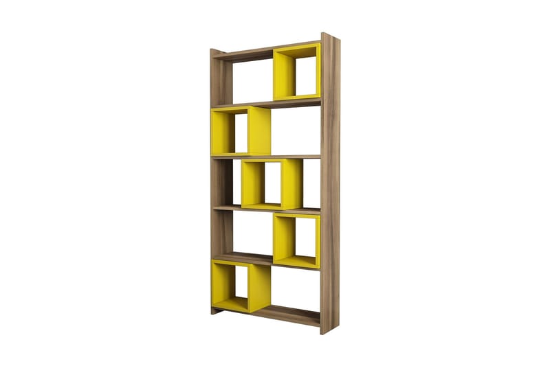 Kirjahylly Amtorp 80 cm - Ruskea/Keltainen - Säilytys - Hylly - Kirjahylly
