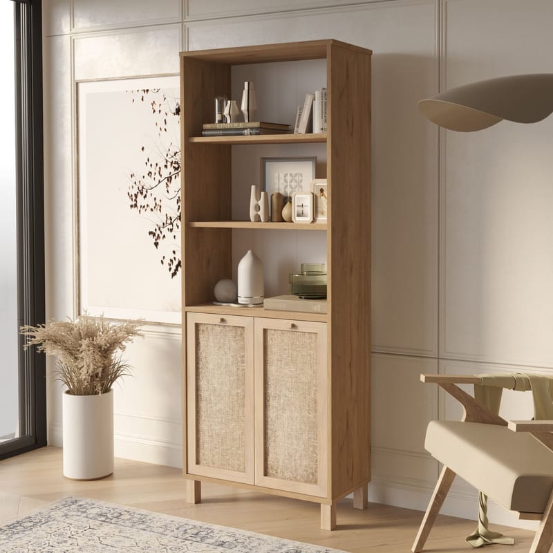 Kirjahylly Hanah Home Dune (69,5 x 180 x 32 cm) tammi - Tammi - Säilytys - Hylly - Kirjahylly