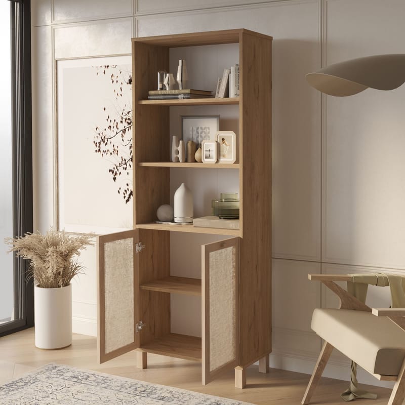 Kirjahylly Hanah Home Dune (69,5 x 180 x 32 cm) tammi - Tammi - Säilytys - Hylly - Kirjahylly