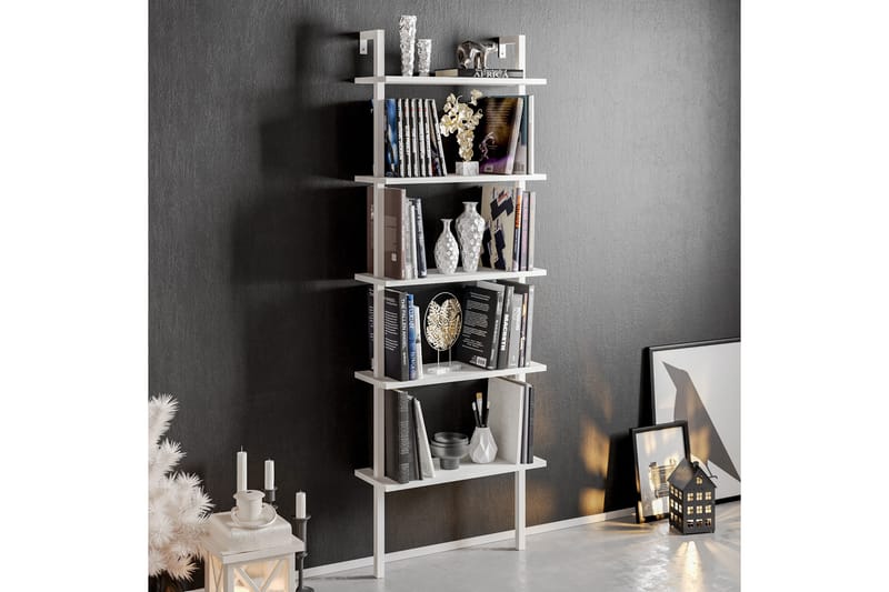 Kirjahylly Marieby - Valkoinen - Säilytys - Hylly - Tikashylly