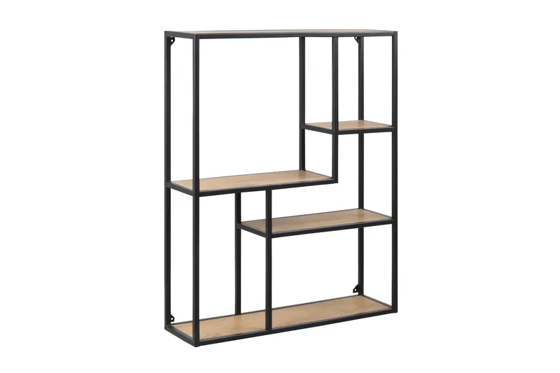 Kirjahylly Walmon 75 cm, Musta/Ruskea