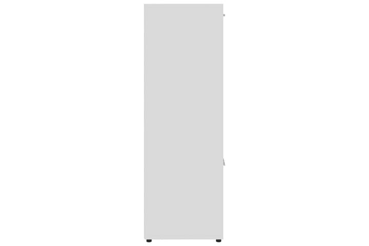 Kirjahylly korkeakiilto valkoinen 90x30x90 cm lastulevy - Valkoinen - Hylly - Kirjahylly