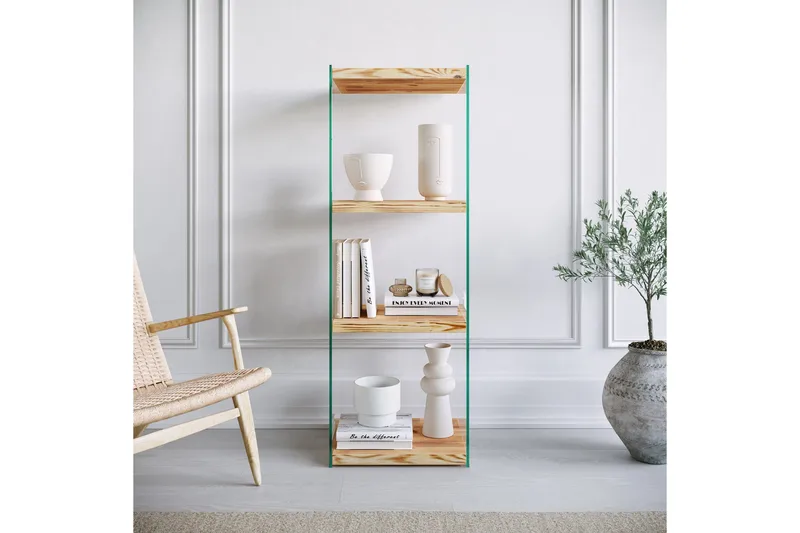 Kirjahylly Kruisland 120x40 cm - Luonnonväri - Säilytys - Hylly - Kirjahylly