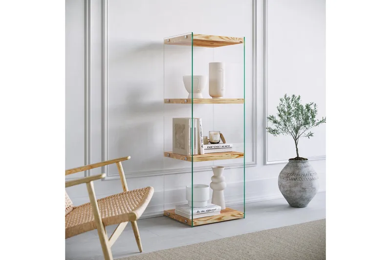 Kirjahylly Kruisland 120x40 cm - Luonnonväri - Säilytys - Hylly - Kirjahylly